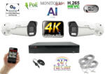 Monitorrs Security - AI IP Park Full Color kamerarendszer 2 kamerával 8 Mpix Wt - 6025K2