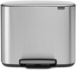 Brabantia Bo Pedal Bin pedálos szelektív hulladékgyűjtő szagmentesen záródó Soft-Close fedél, műanyag tartály, 11+23L - X+J méret, r. m. acél, selyem ujjlenyomatmentes - 121241 (121241)