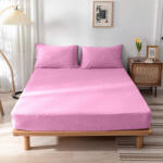 BAOLY Cearceaf de pat cu elastic din Jersey 100 x 200 cm, roz