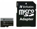 Verbatim Pro microSDXC 256GB CL10 + Adapter (47045)