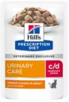 Hill's Feline c/d Urinary Stress Chicken alutasakos 85g - vetpluspatika