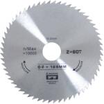 Evotools Panza circulara lemn / 125mm - 60T este un disc de taiere pentru fierastraie circulare compacte, cu diametru de 125 mm, alezaj de 22.23 mm si 60 de dinti, potrivit pentru taieri fine in lemn masiv, pl