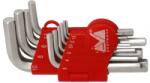 Evotools Trusă Evotools de zece chei imbus pentru șuruburi cu hexagon interior, cu mărimi de la 1.5 la 10 mm. Setul conține cheile 1.5; 2; 2.5; 3; 4; 5; 5.5; 6; 8; 10 și acoperă lucrările curente la mobilier d Cheie imbus
