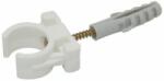 Evotools Kit clema de plastic simpla, diametru 24mm, pentru fixarea tevilor si tuburilor de instalatii sanitare, termice sau electrice pe perete, tavan ori alte structuri. Nu ruginesc, se monteaza usor, fara s