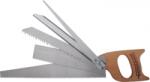 Evotools Ferastrau multifunctional 5 in 1, cod 631033, cu maner din lemn de esenta tare si cinci panze interschimbabile: ferastrau de mana, de tamplarie, tip joagar, pentru taiat rotund si pentru pomi. Puteti  Fierastrau