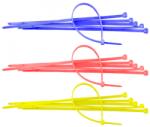 Evotools Colier Plastic Colorat (100 Buc) / 2.5x100mm Rosu