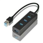 AXAGON HUE-S2B négyportos USB 3.0 HUB gyorstöltéssel (19583)