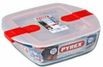 Pyrex COOK&HEAT szögl. sütőtál+műa. tető 20x17x6 cm 1l