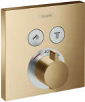 Hansgrohe Shower Select, rejtett termosztatikus csaptelep 2 készülékhez, szálcsiszolt bronz 15763140 (HAN-15763140)