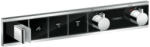 Hansgrohe RainSelect, rejtett termosztatikus zuhanycsaptelep, 3 kimenethez, fekete/króm, 15356600 (HAN-15356600)