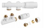 Invena Duoplex, megfordítható szögű termosztatikus szelep fűtőelemekhez 50 mm-es csatlakozással, fehér, CZ-89-015 (INV-CZ-89-015-S)