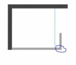 Mexen profil sarok összekötő léc Kioto WALK-IN 30cm zuhanyfalakhoz 8mm, fekete, 800-05-70 (800-05-70)