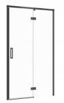 Cersanit Larga, nyíló szárnyas ajtó 120x195cm, jobbos kivitel, 6mm átlátszó üveg, fekete profil, S932-126 (S932-126)