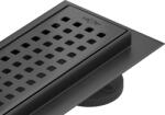 Mexen Flat 360°, rozsdamentes acél zuhanyfolyó, M08 modell 50 cm, fekete matt, 1725050-40 (1725050-40)