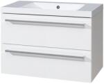 Mereo Bino fürdőszobai szekrény öntött márvány mosdóval 81cm fehér MER-CN661M (MER-CN661M)