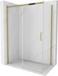 Mexen Omega zuhany 140x80cm, 8mm üveg, arany profilú átlátszó üveg, 825-140-080-50-00 (825-140-080-50-00)