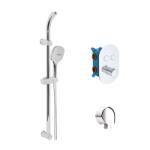 Mereo Mereo, Kád szett termosztátos rejtett nyomógombos csapteleppel - 2 utas - ovális burkolat, MER-CB60106TB1 (MER-CB60106TB1)