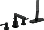 Hansgrohe Finoris, kádcsaptelep, 4 lyukú beépítés, sBox, fekete matt, 76444670 (HAN-76444670)
