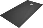 Mexen Stone+, téglalap alakú ásványi kompozit kád 200 x 80 cm, antracit, 44718020 (44718020)