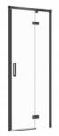 Cersanit Larga, nyíló szárnyas ajtó 80x195cm, jobbos kivitel, 6mm átlátszó üveg, fekete profil, S932-123 (S932-123)