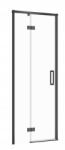 Cersanit Larga, nyíló szárnyas ajtó 80x195cm, balos kivitel, 6mm átlátszó üveg, fekete profil, S932-127 (S932-127)