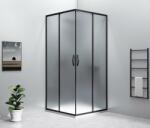 SAPHO Gelco, SIGMA SIMPLY BLACK négyzet alakú zuhanyparaván 1000x1000 mm, sarokbemenet, Tégla üveg, GS2410B-01 (GS2410B-01)