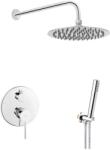 INVENA Dafni, rejtett zuhanygarnitúra esőzuhanyfejjel 25 cm, fényes króm, INV-BS-88-0O2-A (INV-BS-88-0O2-A)
