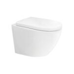 Mereo Mereo, falra akasztható kapucnis WC, csendes öblítés, RIMLESS, 495x360x370, kerámia, incl. ülések CSS115SN, fehér fényes, MER-VSD82T2 (MER-VSD82T2)