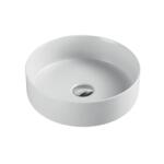 Mereo Mereo, Munkalapos mosdó túlfolyó nélkül, 355x120 mm, kerek, kerámia, MER-UC363612C (MER-UC363612C)