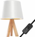 Toolight Szerszámlámpa - Éjjeli asztali lámpa E27 60W APP976-1T, fehér-barna, OSW-06683 (OSW-06683)