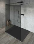 SAPHO Gelco, VARIO BLACK egyrészes térzuhany paraván, füstüveg, 700 mm, GX1370GX2214 (GX1370GX2214)
