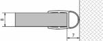 POLYSAN Polisan, akril tömítés az üveg és a fal között, hossza 2000-8 mm üveg, 307A-08 (307A-08)