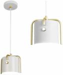 Toolight Szerszámlámpa, mennyezeti lámpa Elegant White 1xE27 APP935-1CP, fehér-arany, OSW-03235 (OSW-03235)