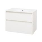 Mereo Mereo, Opto, fürdőszoba szekrény kerámia mosdóval 81 cm, fehér, MER-CN911 (MER-CN911)
