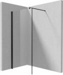 Deante Kerria Plus, Walk-in zuhany paraván 100cm, magasság 200cm, 6mm átlátszó üveg ActiveCoverrel, fekete profil, KTS_N30P (KTS_N30P)