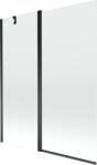 Mexen Flip, 1 szárnyas kádparaván 140 x 150 cm, 6 mm átlátszó üveg, fekete profil, 894-140-101-70-00 (894-140-101-70-00)