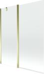 Mexen Flip, kádparaván 1 szárny 140 x 150 cm, forgó szárny, 6 mm átlátszó üveg, arany profil, 894-140-101-50-00 (894-140-101-50-00)