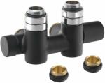 Sapho Sapho, TWIN COMBI csatlakozókészlet jobb középső csatlakozáshoz, 50mm, fekete, CP461BS (CP461BS)