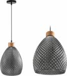 Toolight Szerszámlámpa - Retro üveg mennyezeti lámpa E27 60W APP897-1CP, fekete, OSW-05697 (OSW-05697)