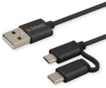 SAVIO Cablu Date/Incarcare Savio USB-A USB-C Micro USB-B 1m Negru (5901986044611)