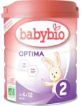 BabyBio Lapte praf bio 6-12 luni Optima 2, 800g, BabyBio