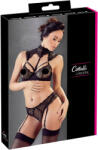 Cottelli Collection - galléros csipke melltartó szett (fekete) (22131501231) - szexshop