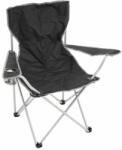 Garthen Scaun de camping pliabil cu suport pentru pahare, negru (SC00190_S)