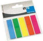 Info Notes Index din plastic 12 x 50 mm 5 culori neon 125 file Info Notes IN268109 (IN268109)