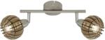 Briloner Leuchen csillár, 2xE14, csuklós és forgó karok, fa-juhar lámpaernyő, 27.5cm (2852-021)