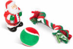 Family Karácsonyi kutyajáték szett - labda, kötél, mikulás (GLOB-58650)