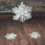  Fulg de zăpadă decorare cu sclipici 8, 5 cm 3dpcs / pachet (7433_8)
