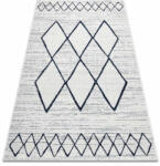 My carpet company kft Fonott sizal color szőnyeg 47272/396 Rombusz Négyzetek Fehér 160x230 cm (B626)