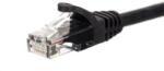 NETRACK patch cable RJ45, snagless boot, Cat 6 UTP, 0.5m black (BZPAT0P56K) - pcone