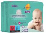 JimJams Baby nedves popsitörlőkendő multipack - illatmentes 3x52db (JJ4006)